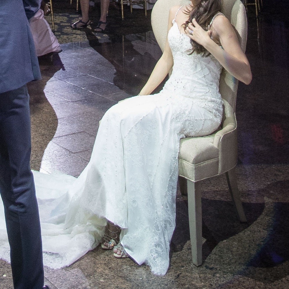 Signature by Justin Alexander White Lace Dress